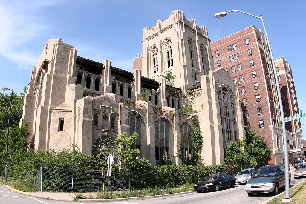 Abandoned City Methodist Church in Gary, Indiana
