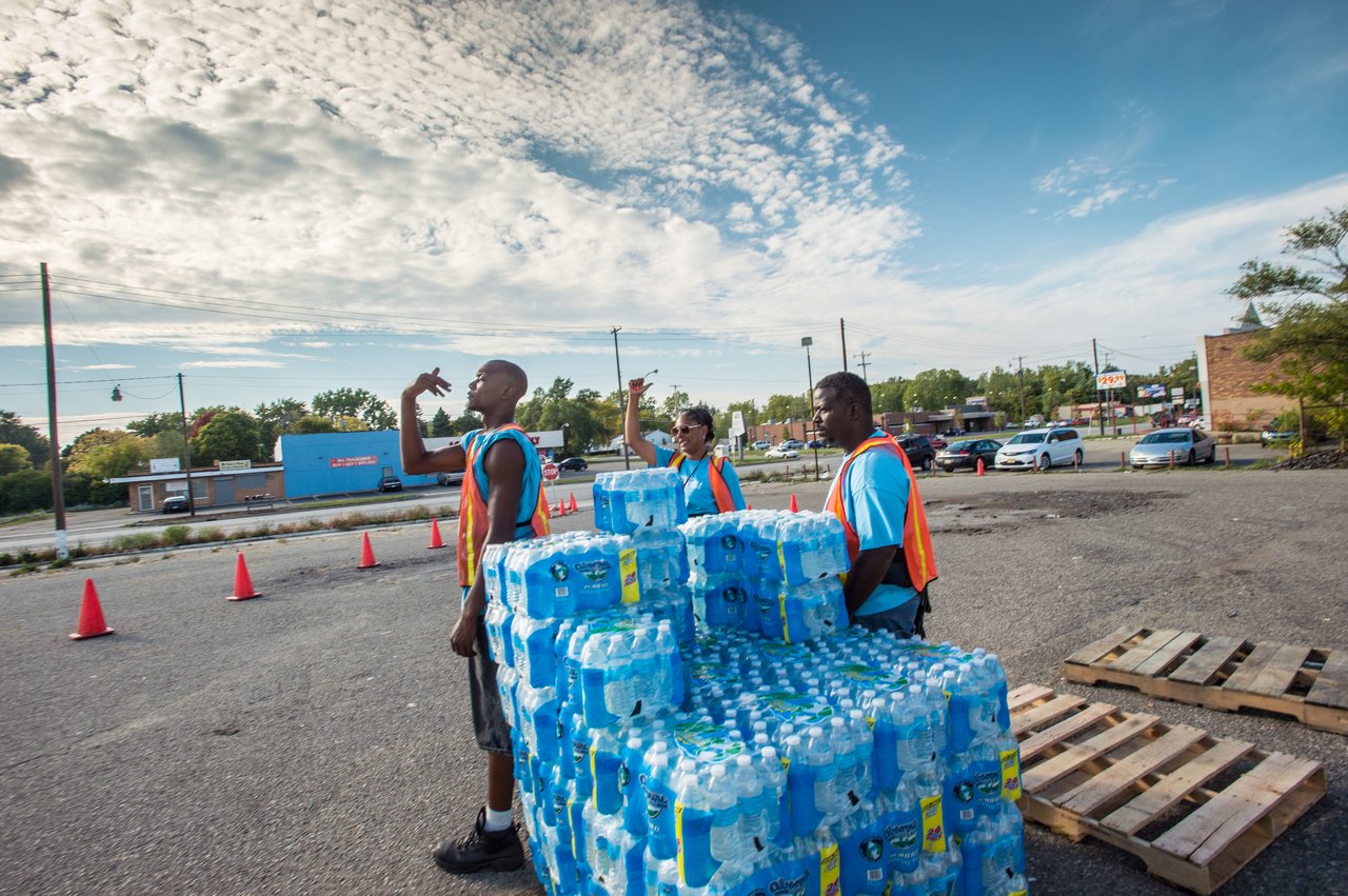 City of Flint, Michigan water, filter distribution, and sample turn-in, on Wednesday, October 5, 2016. While U.S. Department of Agriculture partners may have water available for residents, the respons