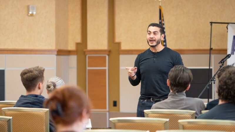 Abdul El-Sayed Faces Empty Podium After Mike Rogers Skips Michigan Senate Debate