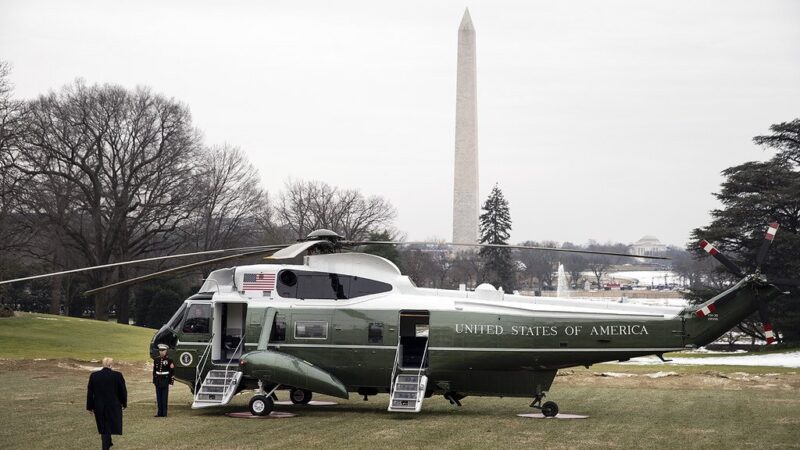 Emergency Slide Deploys on Air Force One as President Trump Delays Texas Departure